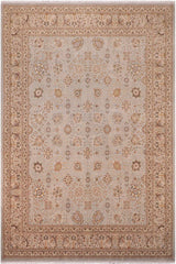 handmade Traditional Design Lt. Blue Tan Hand Knotted RECTANGLE 100% WOOL area rug 8'X10'
