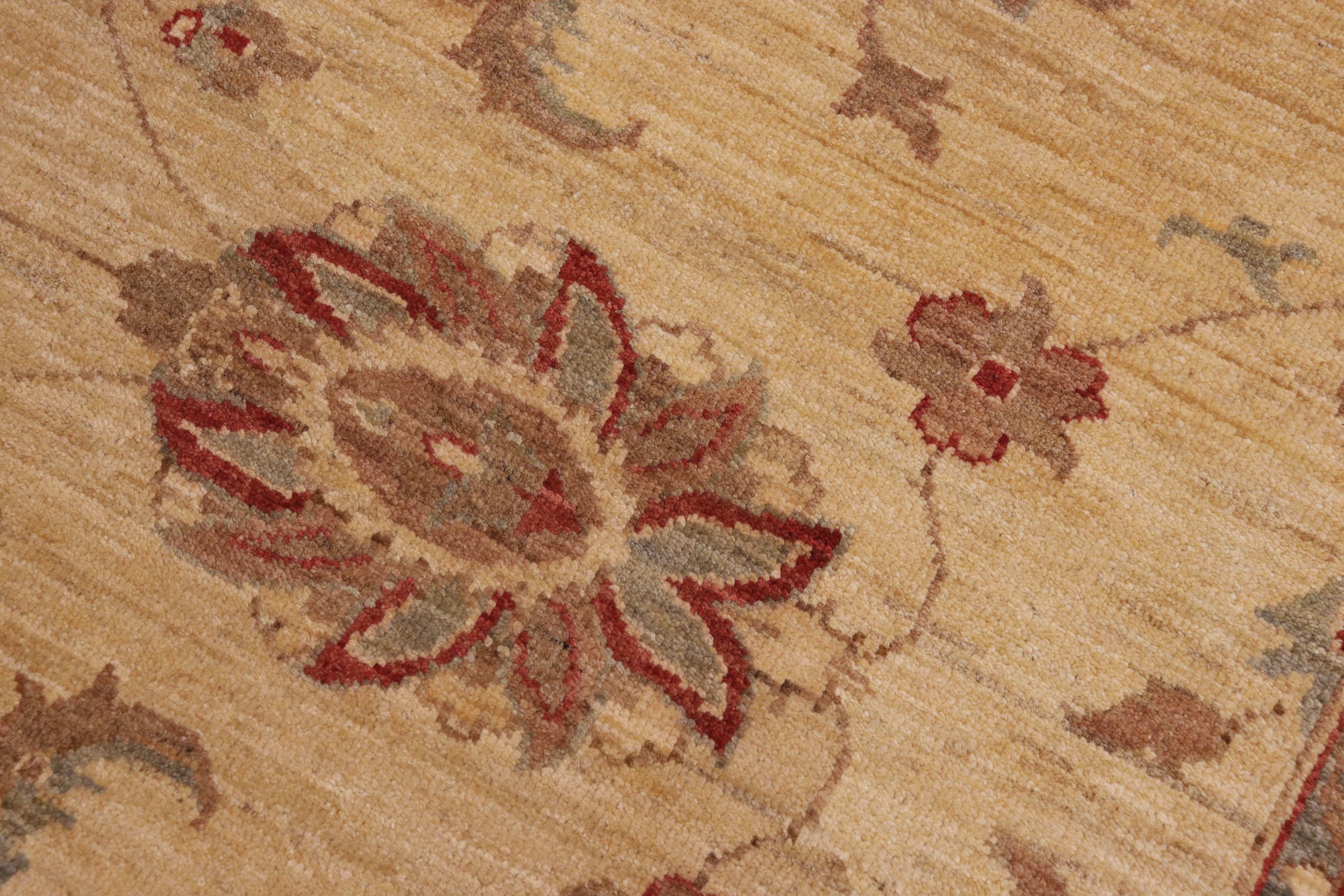 handmade Traditional Kafkaz Tan Beige Hand Knotted RECTANGLE 100% WOOL area rug 9x12