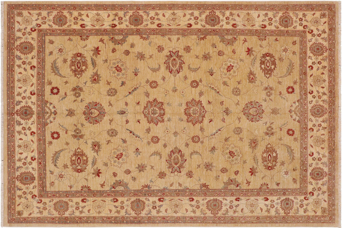 handmade Traditional Kafkaz Tan Beige Hand Knotted RECTANGLE 100% WOOL area rug 9x12