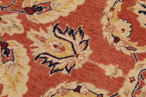 handmade Traditional Kafkaz Rust Blue Hand Knotted RECTANGLE 100% WOOL area rug 9x12