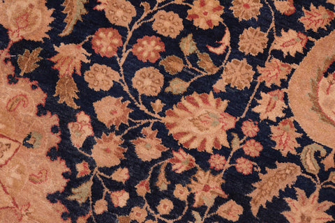 handmade Transitional Sultan Blue Tan Hand Knotted RECTANGLE 100% WOOL area rug 8 x 10