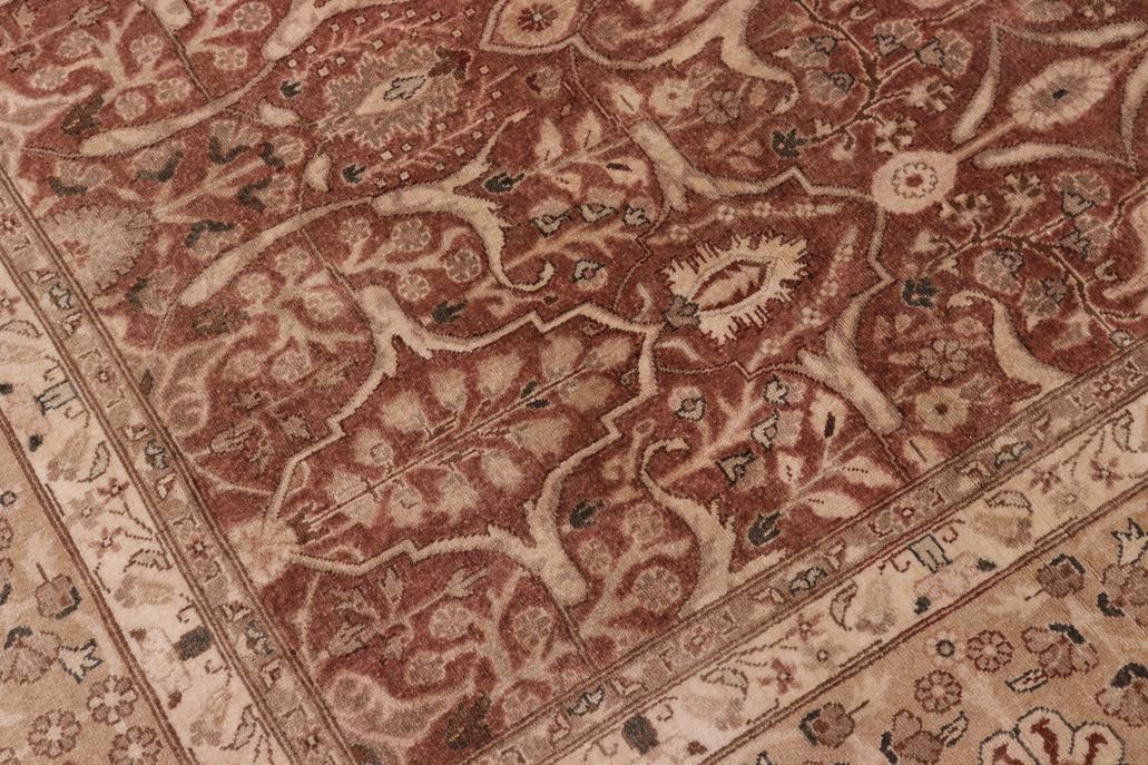 handmade Traditional Lahore Lt. Brown Gold Hand Knotted RECTANGLE 100% WOOL area rug 8'X10'