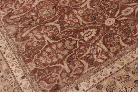 handmade Traditional Lahore Lt. Brown Gold Hand Knotted RECTANGLE 100% WOOL area rug 8'X10'