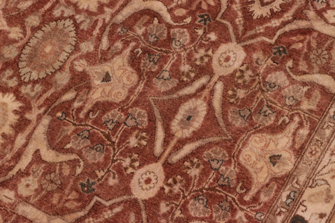 handmade Transitional Lahore Lt. Brown Gold Hand Knotted RECTANGLE 100% WOOL area rug 8' x 10'