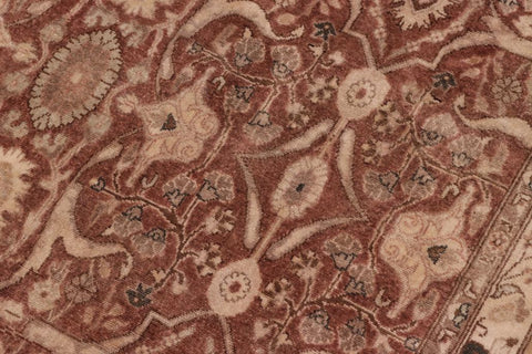 handmade Traditional Lahore Lt. Brown Gold Hand Knotted RECTANGLE 100% WOOL area rug 8'X10'