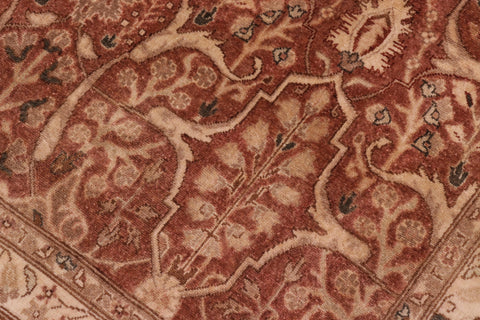 handmade Transitional Lahore Lt. Brown Gold Hand Knotted RECTANGLE 100% WOOL area rug 8' x 10'