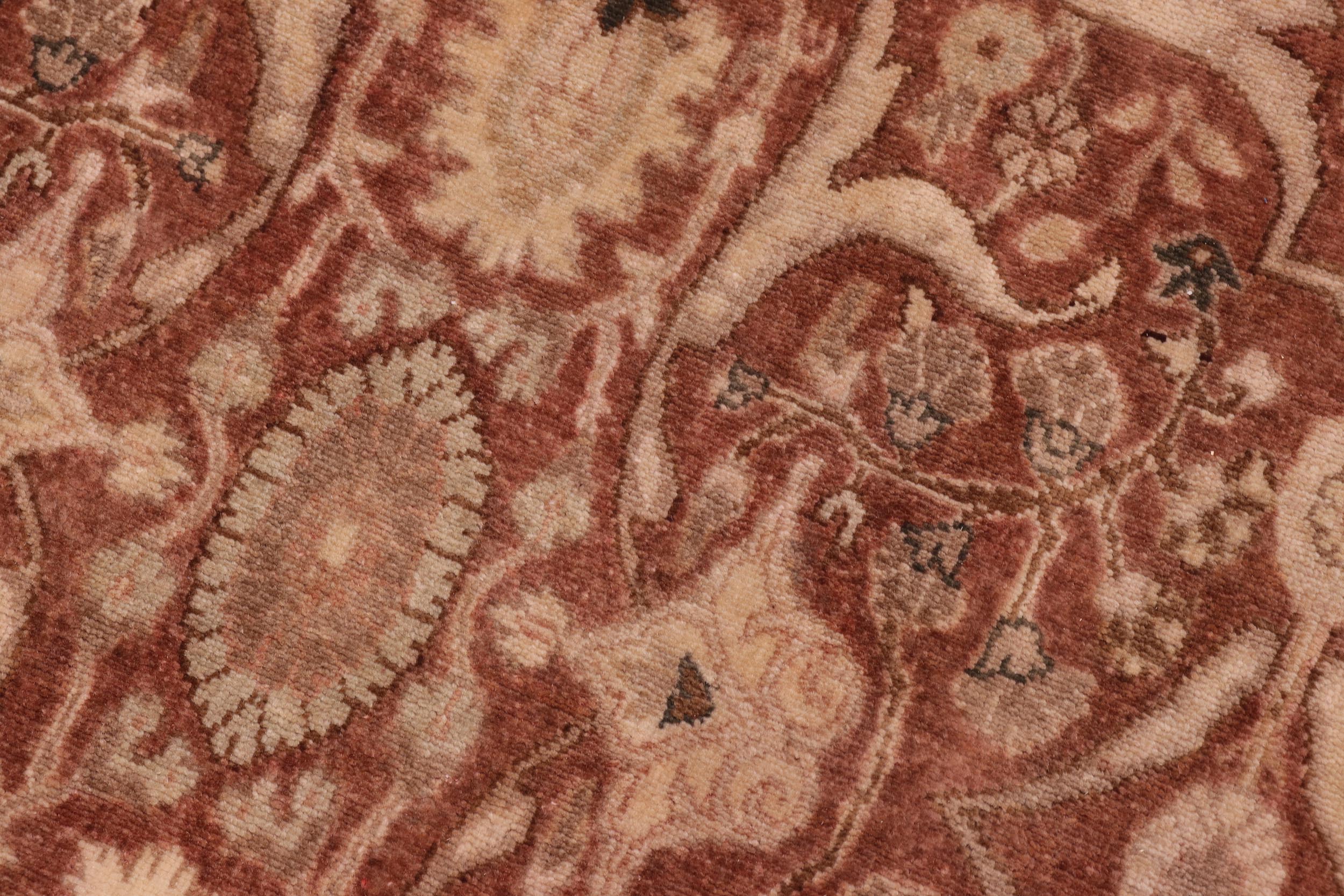 handmade Transitional Lahore Lt. Brown Gold Hand Knotted RECTANGLE 100% WOOL area rug 8' x 10'