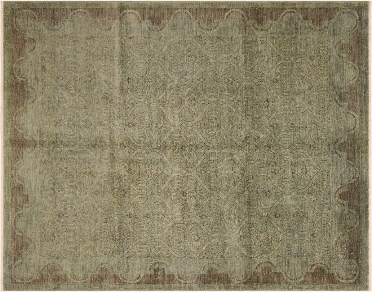 handmade Over Dyed Over Dyed Teal Green Red Hand Knotted RECTANGLE 100% WOOL area rug 8' x 10'