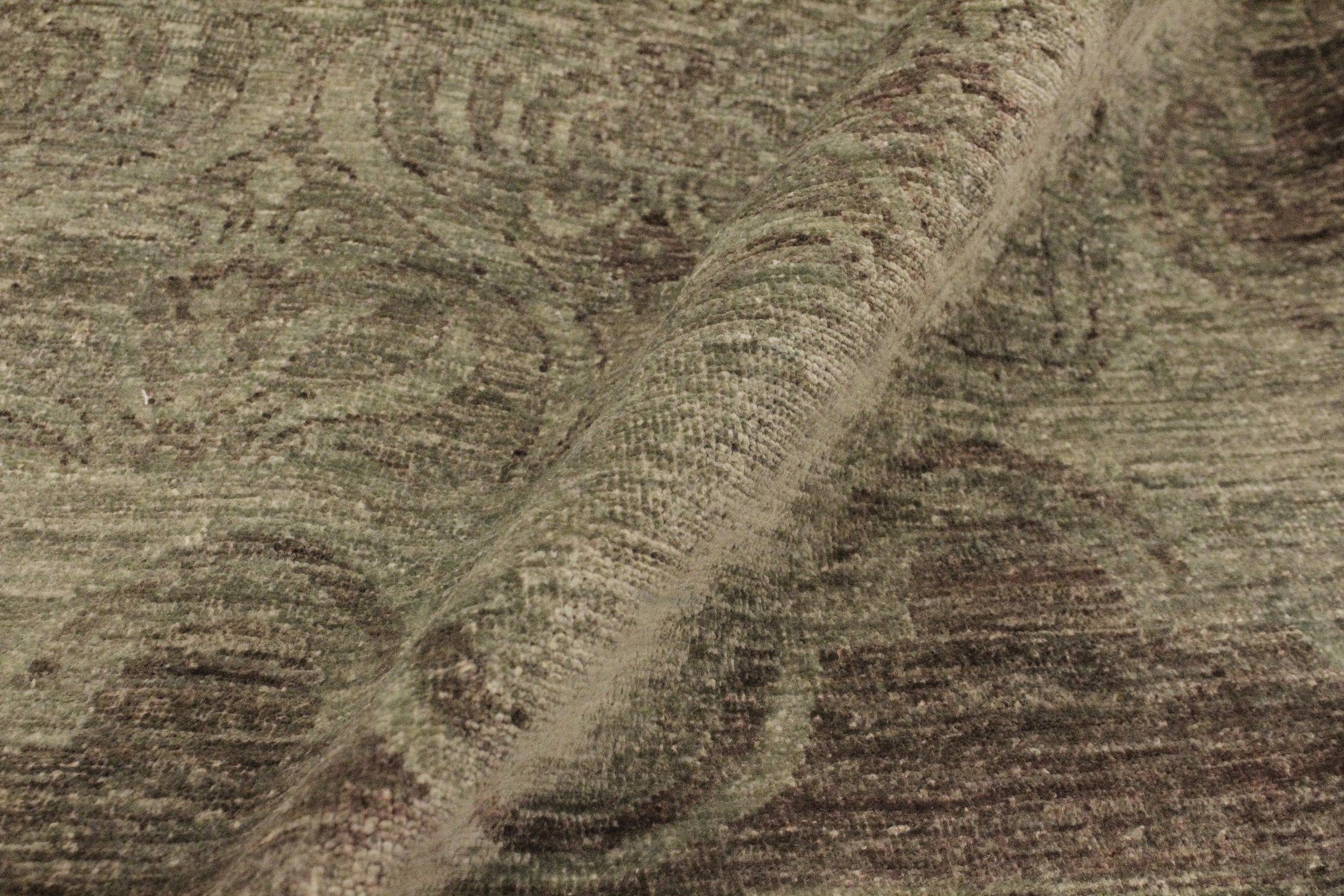 handmade Over Dyed Over Dyed Teal Green Red Hand Knotted RECTANGLE 100% WOOL area rug 8' x 10'