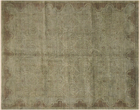 handmade Over Dyed Over Dyed Teal Green Red Hand Knotted RECTANGLE 100% WOOL area rug 8' x 10'