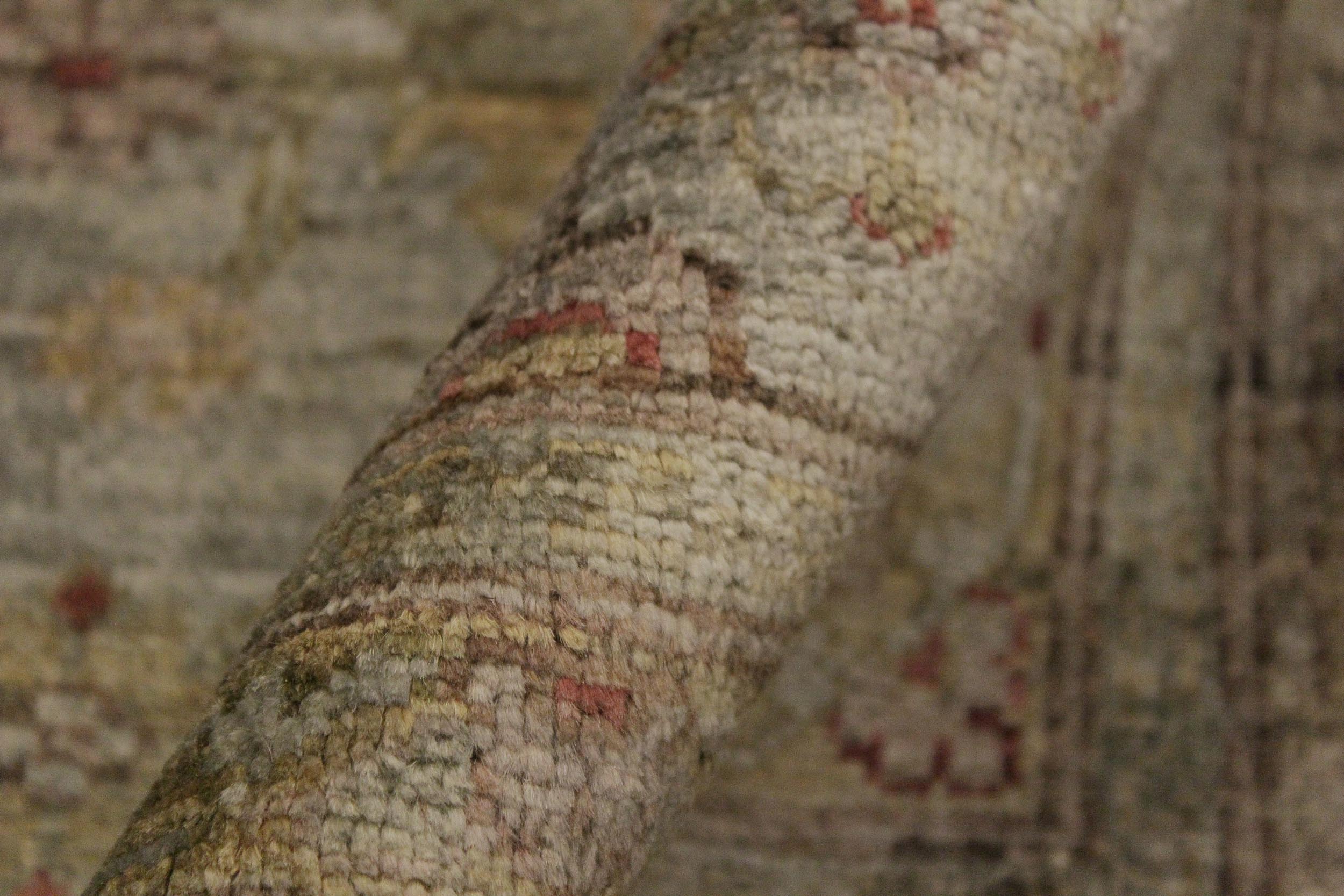 handmade Over Dyed Over Dyed Grayish Blu Gold Hand Knotted RECTANGLE 100% WOOL area rug 8' x 10'