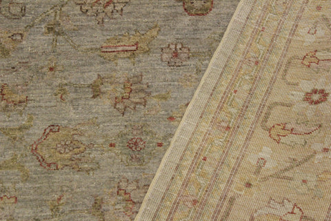 handmade Over Dyed Over Dyed Grayish Blu Gold Hand Knotted RECTANGLE 100% WOOL area rug 8' x 10'