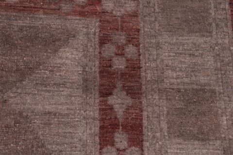 handmade Over Dyed Over Dyed Gray Red Hand Knotted RECTANGLE 100% WOOL area rug 8' x 10'