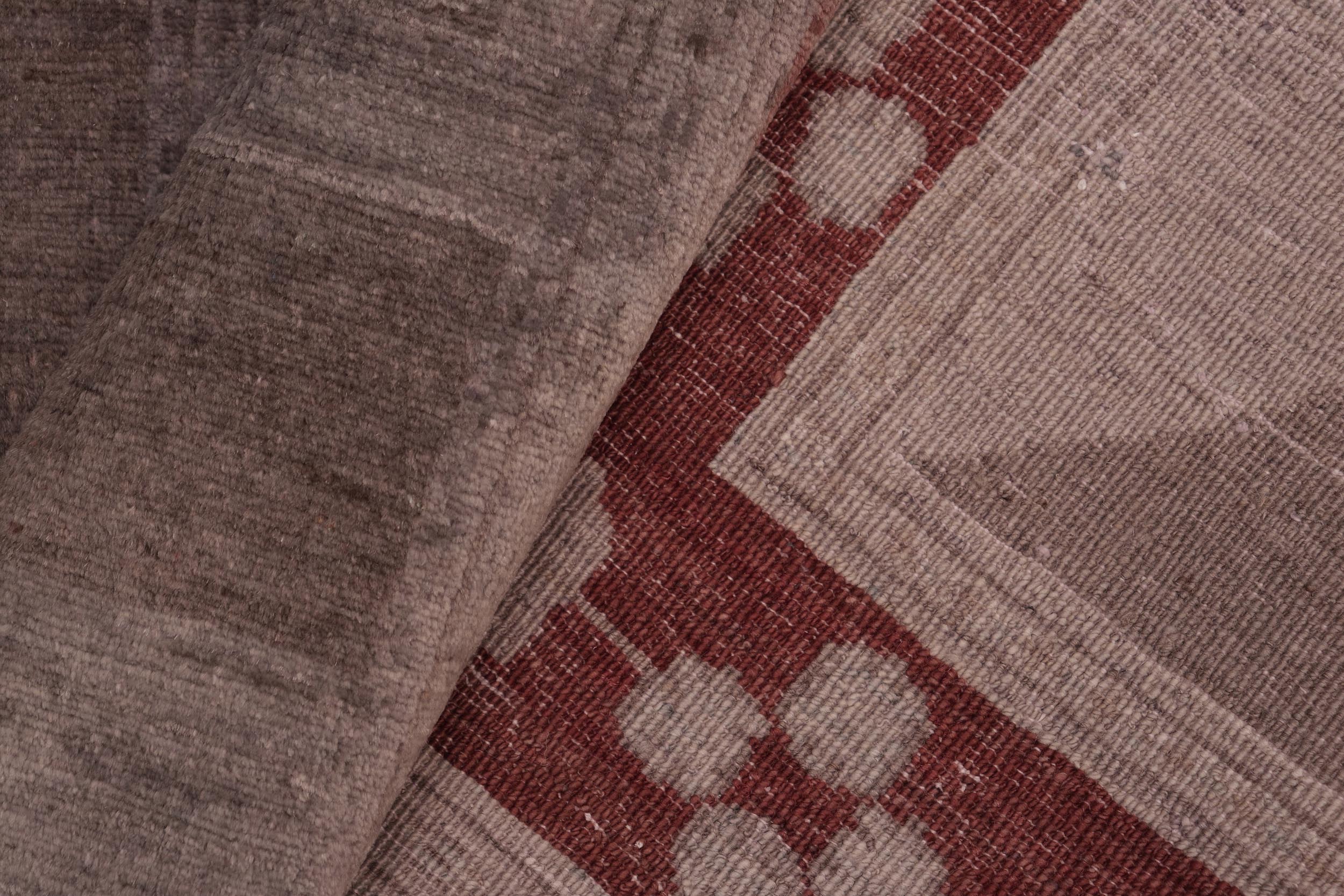 handmade Over Dyed Over Dyed Gray Red Hand Knotted RECTANGLE 100% WOOL area rug 8' x 10'