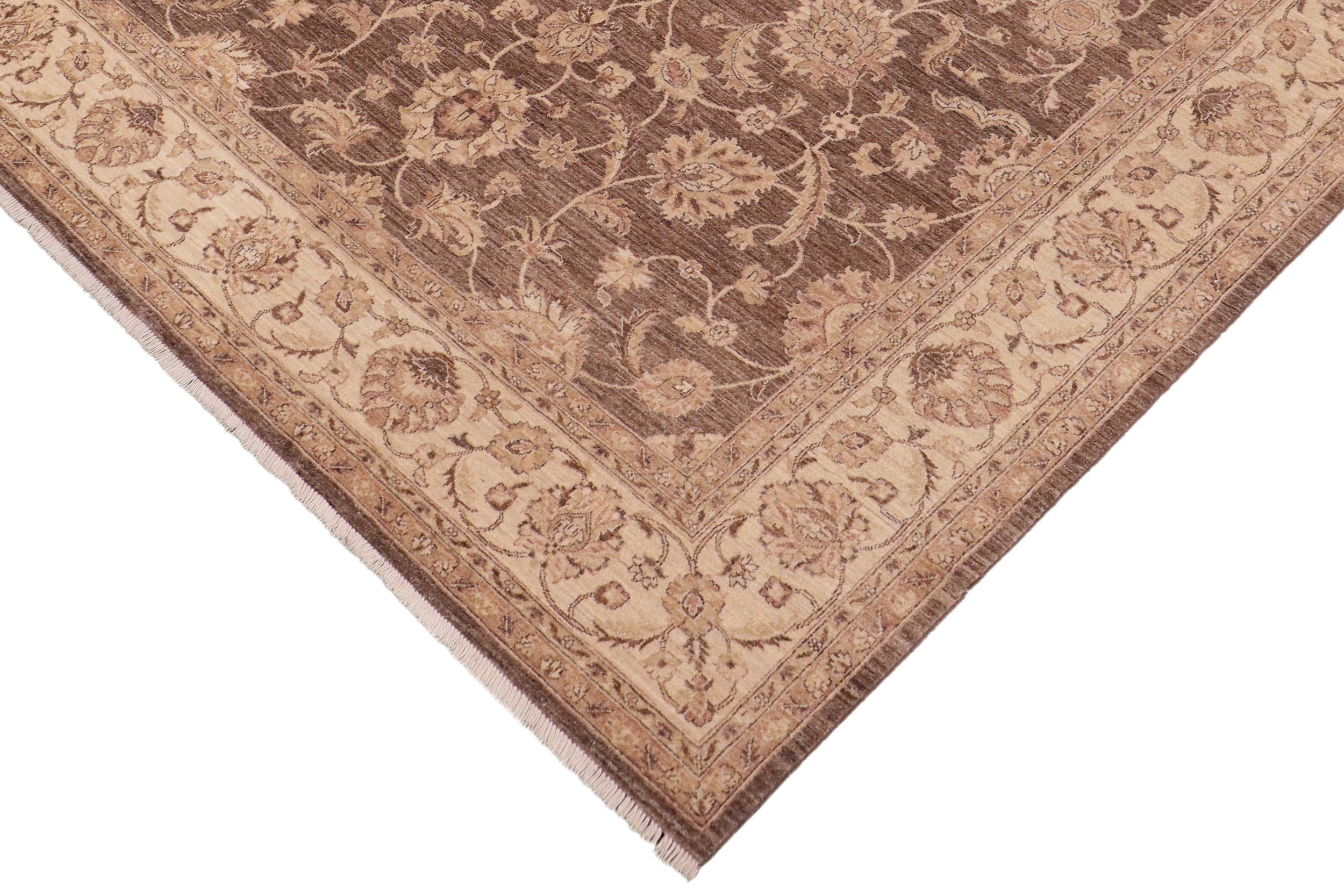 handmade Traditional Kafkaz Lt. Brown Beige Hand Knotted RECTANGLE 100% WOOL area rug 8x10