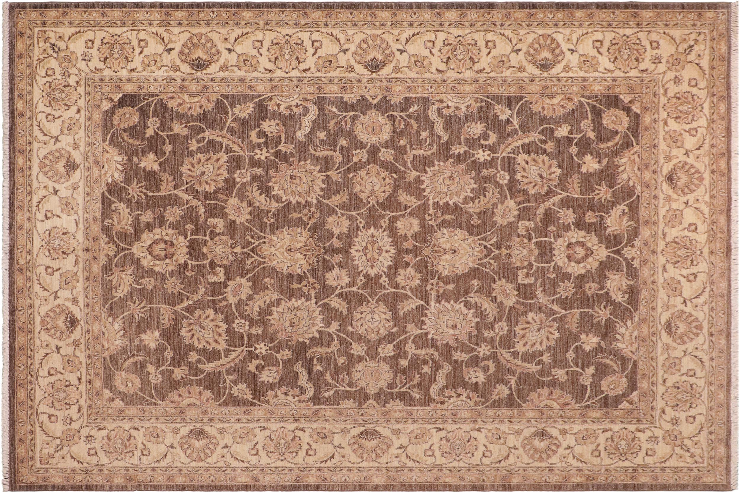 handmade Traditional Kafkaz Lt. Brown Beige Hand Knotted RECTANGLE 100% WOOL area rug 8x10
