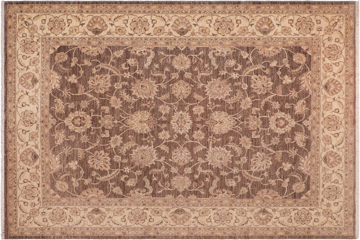 handmade Traditional Kafkaz Lt. Brown Beige Hand Knotted RECTANGLE 100% WOOL area rug 8x10