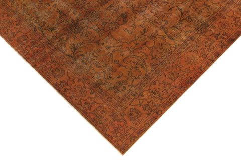 handmade Modern Vintage Rust Brown Hand Knotted RECTANGLE 100% WOOL area rug 8' x 11'