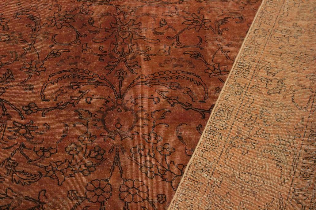 handmade Vintage Vintage Rust Brown Hand Knotted RECTANGLE 100% WOOL area rug 8x11