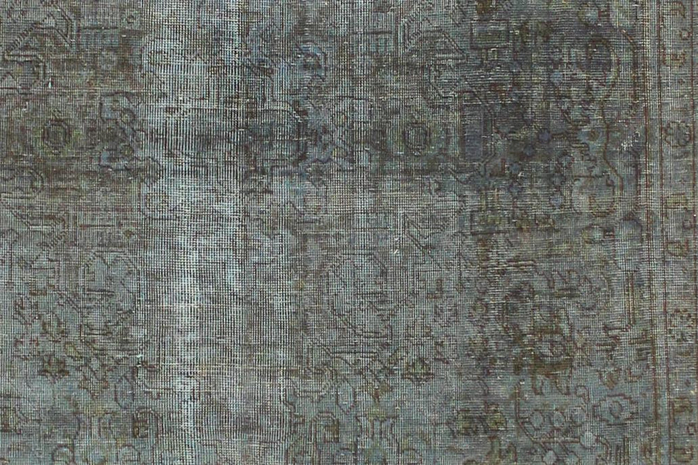 handmade Vintage Vintage Blue Brown Hand Knotted RECTANGLE 100% WOOL area rug 8x11