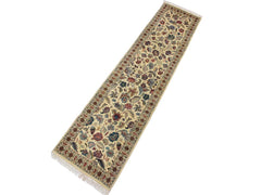 handmade Traditional Gulberg Beige Green Hand Knotted RUNNER 100% WOOL area rug 3x10