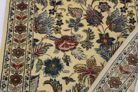 handmade Traditional Gulberg Beige Green Hand Knotted RUNNER 100% WOOL area rug 3' x 10'