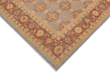 handmade Transitional Kafkaz Lt. Blue Brown Hand Knotted RECTANGLE 100% WOOL area rug 9 x 12