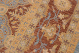 handmade Transitional Kafkaz Lt. Blue Brown Hand Knotted RECTANGLE 100% WOOL area rug 9 x 12