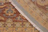 handmade Transitional Kafkaz Lt. Blue Brown Hand Knotted RECTANGLE 100% WOOL area rug 9 x 12