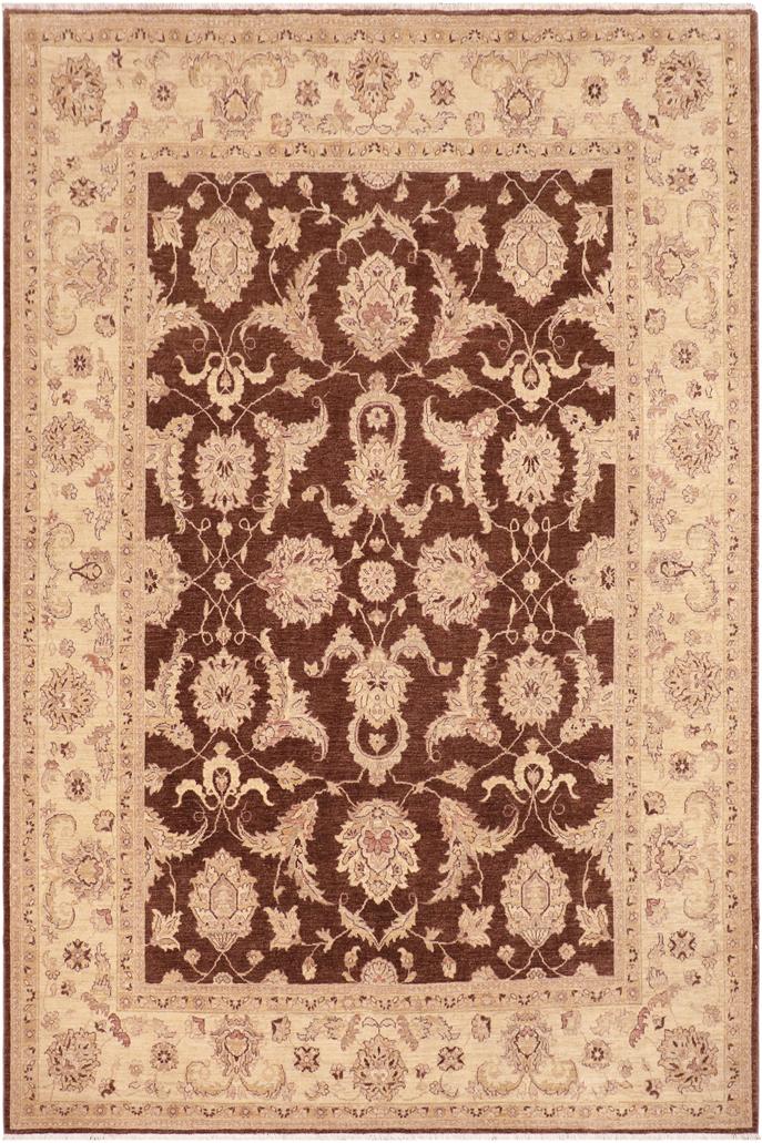 handmade Traditional Kafkaz Brown Beige Hand Knotted RECTANGLE 100% WOOL area rug 8X10