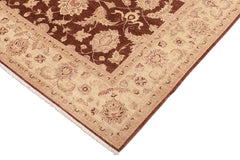 handmade Traditional Kafkaz Brown Beige Hand Knotted RECTANGLE 100% WOOL area rug 8X10