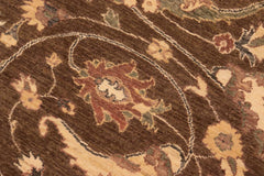 handmade Traditional Kafkaz Brown Beige Hand Knotted RECTANGLE 100% WOOL area rug 8X12