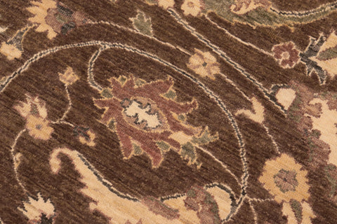 handmade Traditional Kafkaz Brown Beige Hand Knotted RECTANGLE 100% WOOL area rug 8x12