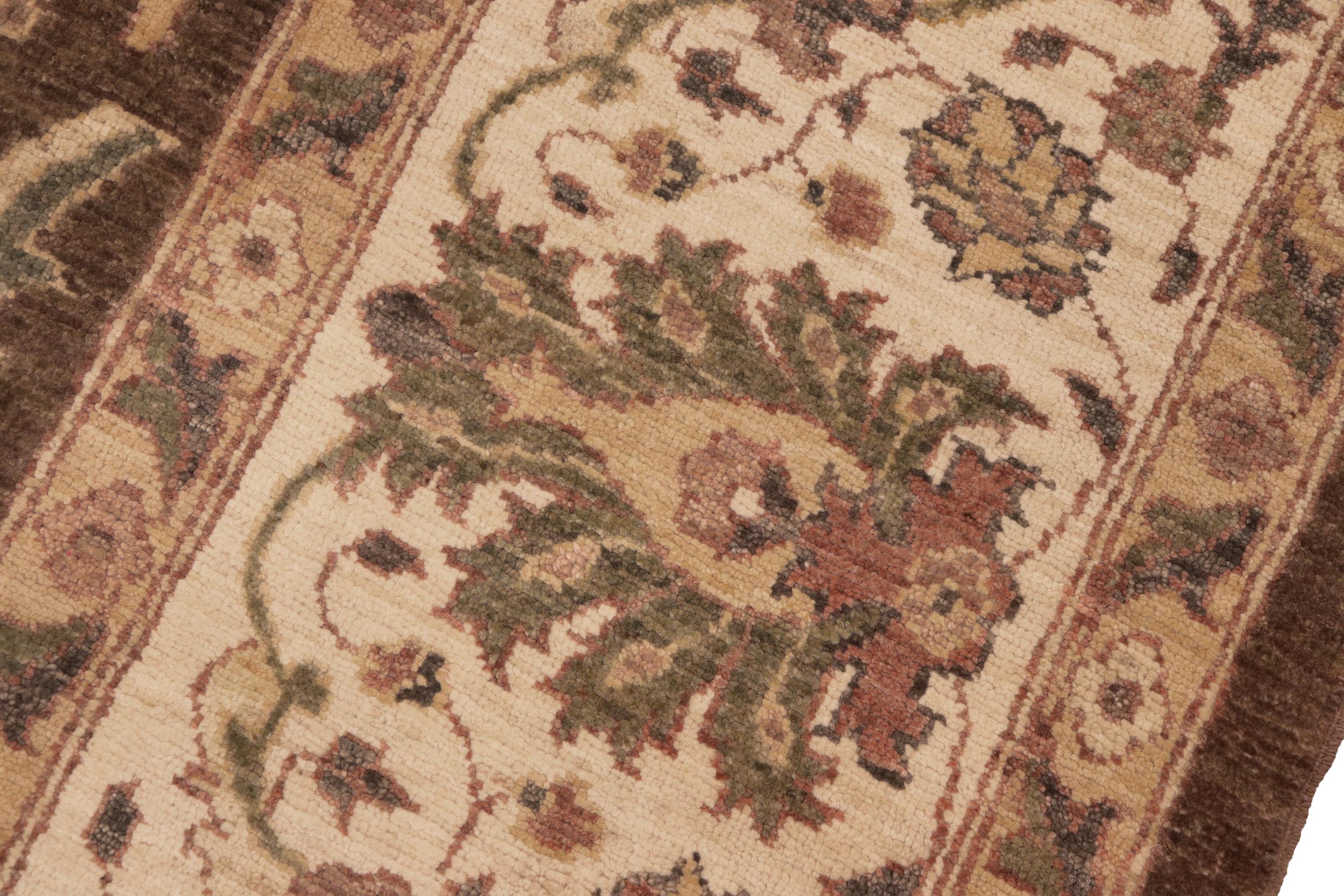 handmade Traditional Kafkaz Brown Beige Hand Knotted RECTANGLE 100% WOOL area rug 8x12