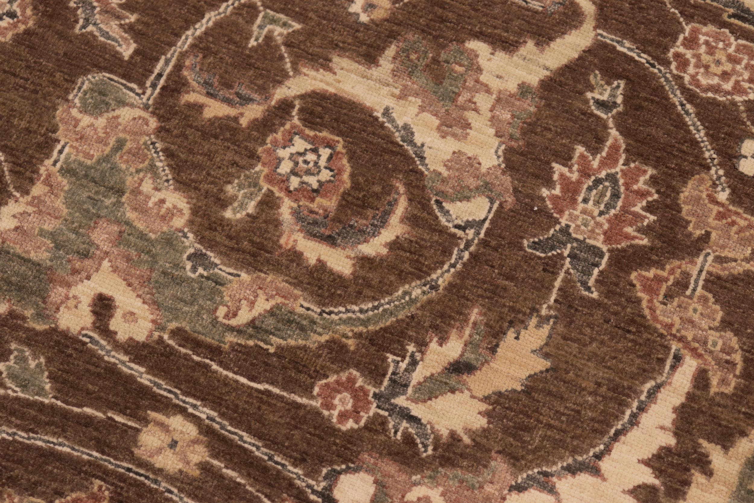 handmade Traditional Kafkaz Brown Beige Hand Knotted RECTANGLE 100% WOOL area rug 8x12