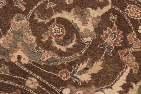 handmade Traditional Kafkaz Brown Beige Hand Knotted RECTANGLE 100% WOOL area rug 8x12