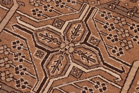 handmade Traditional Persian Lt. Brown Ivory Hand Knotted RECTANGLE 100% WOOL area rug 8x11