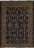 Vintage Distressed Persian Minta Blue/Brown Wool Rug - 8'5'' x 11'11''