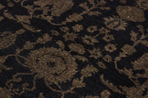 handmade Vintage Vintage Blue Brown Hand Knotted RECTANGLE 100% WOOL area rug 8x12