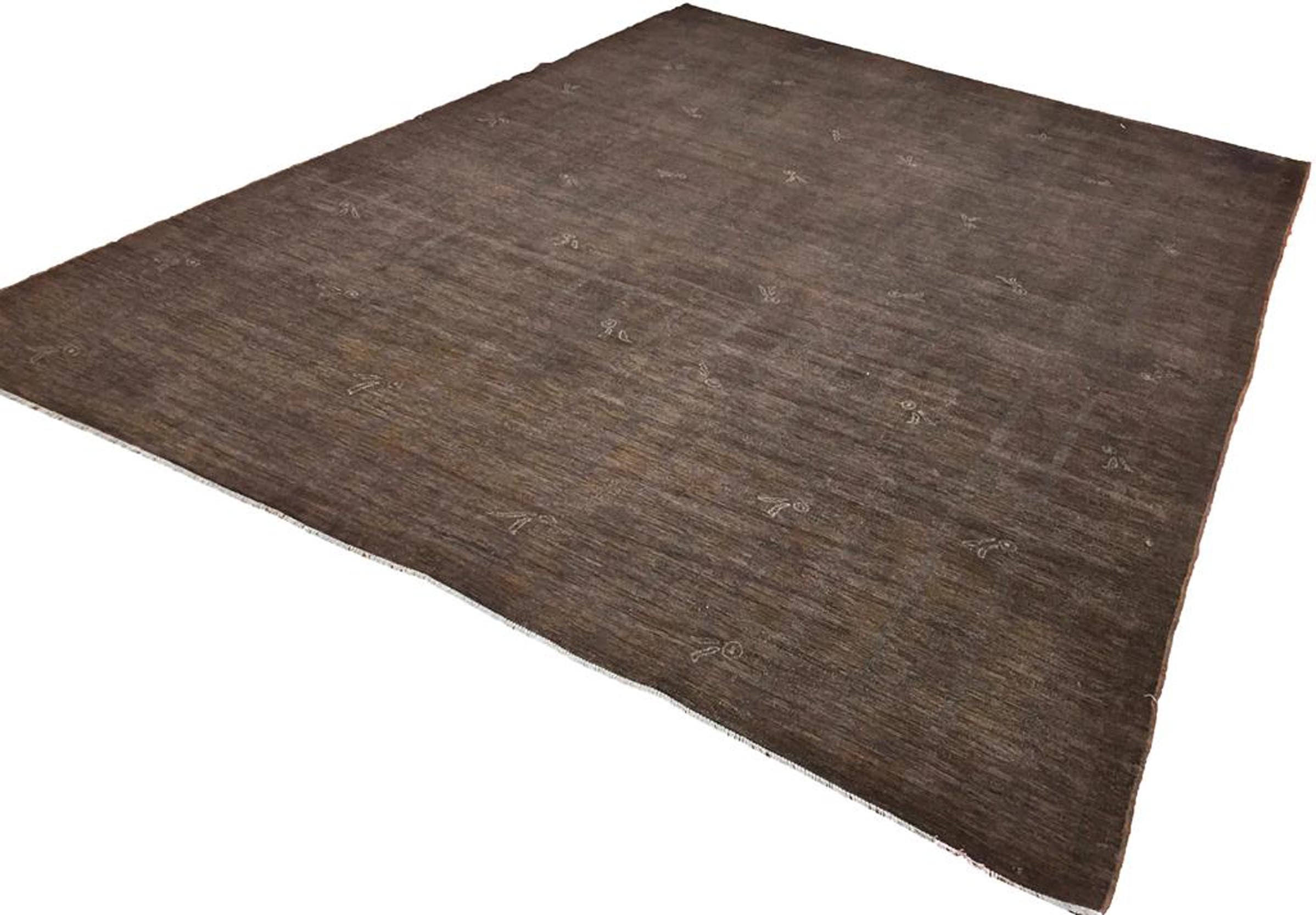 handmade Over Dyed Over Dyed Brown Brown Hand Knotted RECTANGLE 100% WOOL area rug 10' x 13'
