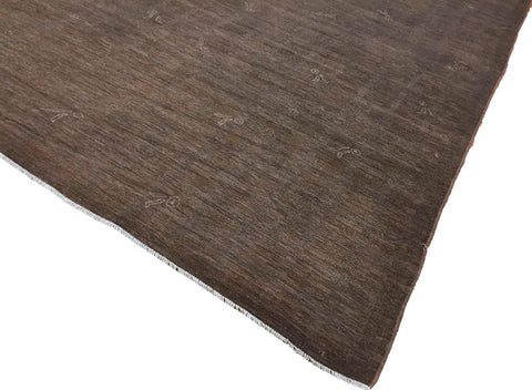 handmade Over Dyed Over Dyed Brown Brown Hand Knotted RECTANGLE 100% WOOL area rug 10' x 13'