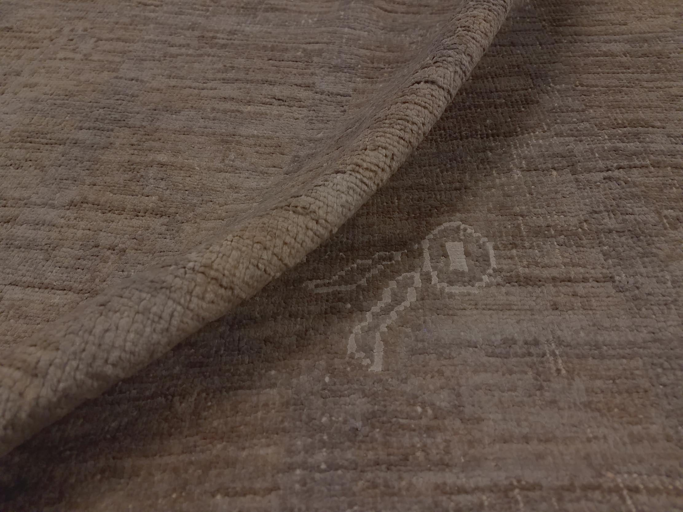 handmade Over Dyed Over Dyed Brown Brown Hand Knotted RECTANGLE 100% WOOL area rug 10' x 13'