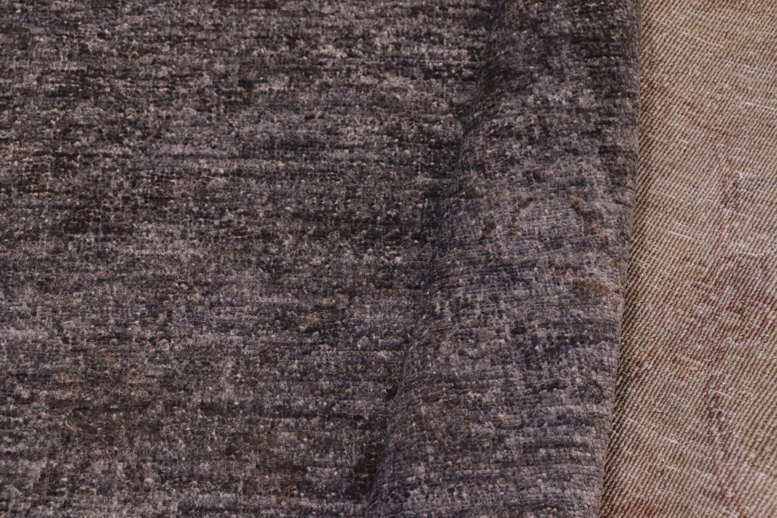 handmade Over Dyed Over Dyed Gray Gray Hand Knotted RECTANGLE 100% WOOL area rug 8' x 10'