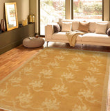 handmade Transitional Kafkaz Dull Orange Tan Hand Knotted RECTANGLE 100% WOOL area rug 9 x 12