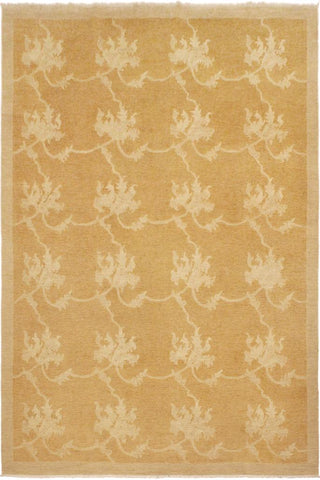 handmade Transitional Kafkaz Dull Orange Tan Hand Knotted RECTANGLE 100% WOOL area rug 9X12