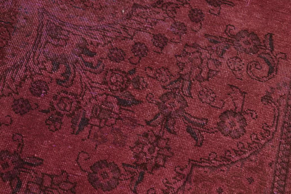 handmade Vintage Vintage Purple Brown Hand Knotted RECTANGLE 100% WOOL area rug 7x10