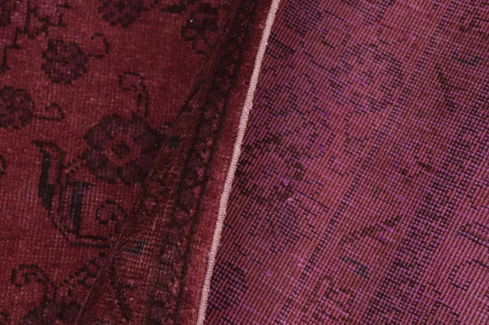 handmade Vintage Vintage Purple Brown Hand Knotted RECTANGLE 100% WOOL area rug 7x10