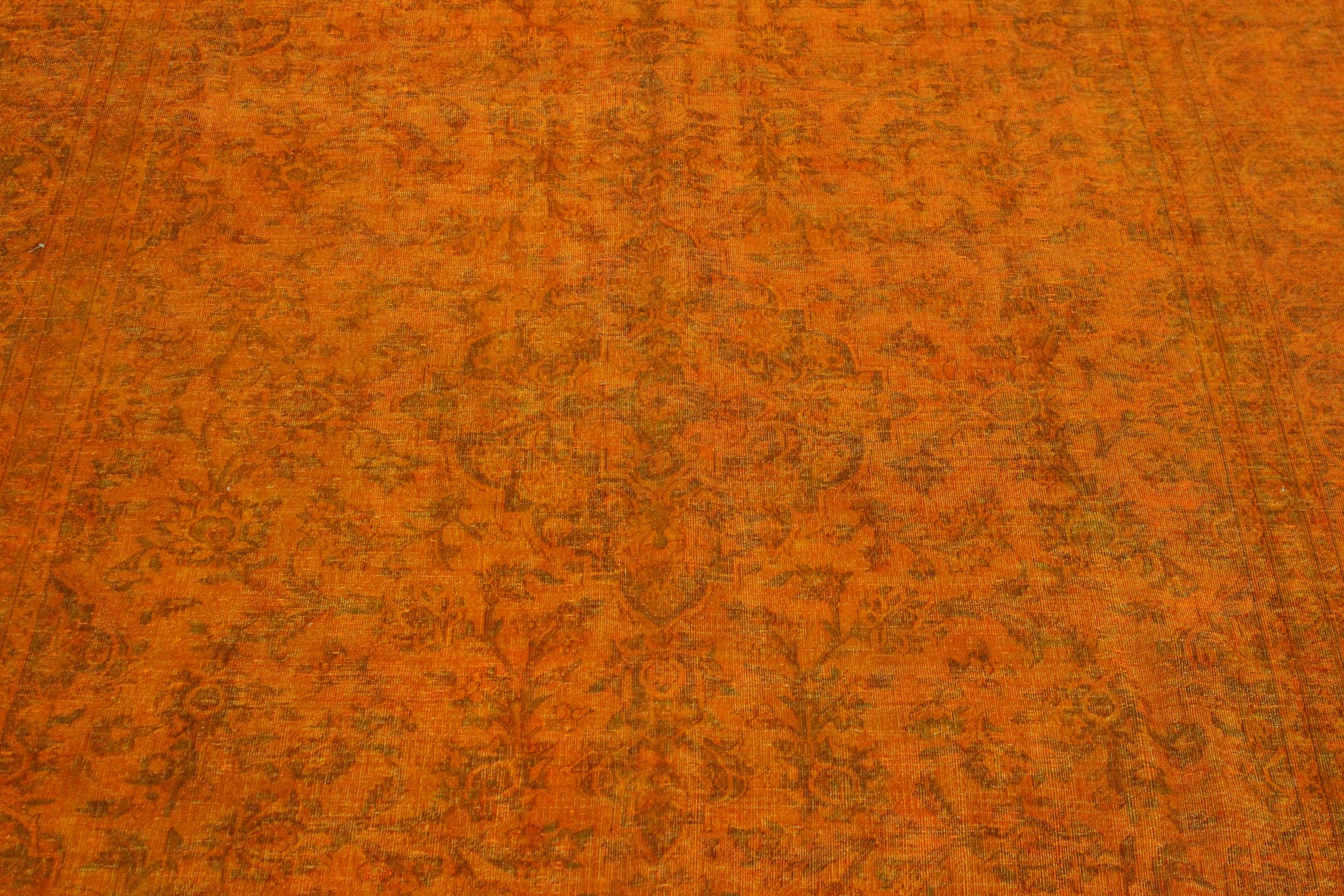 handmade Modern Vintage Orange Brown Hand Knotted RECTANGLE 100% WOOL area rug 8' x 11'