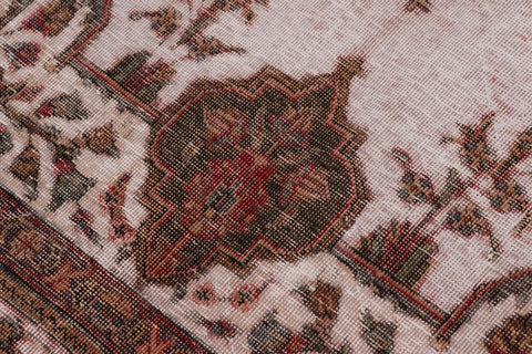handmade Vintage Vintage Beige Red Hand Knotted RECTANGLE 100% WOOL area rug 8x10