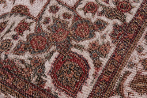 handmade Vintage Vintage Beige Red Hand Knotted RECTANGLE 100% WOOL area rug 8x10